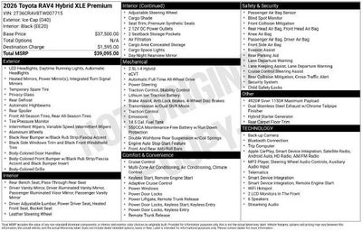 2026 Toyota RAV4 XLE Premium