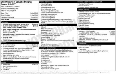 2020 Chevrolet Corvette 2LT