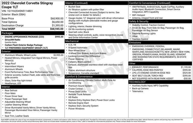 2022 Chevrolet Corvette 1LT