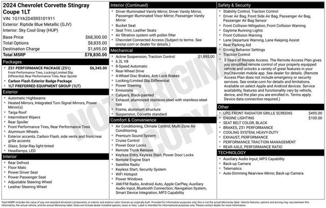 2024 Chevrolet Corvette 1LT