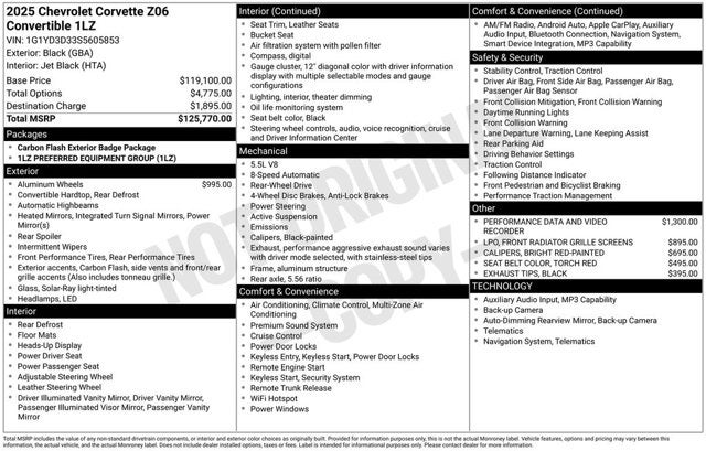 2025 Chevrolet Corvette 1LZ