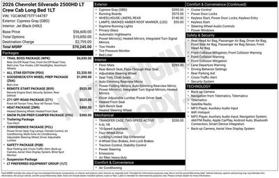 2026 Chevrolet Silverado 2500HD LT