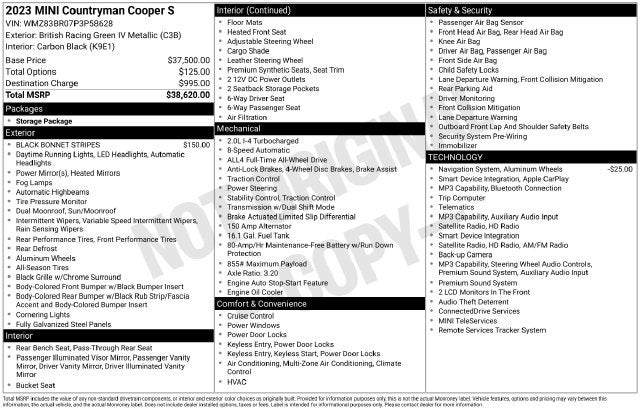 2023 MINI Cooper S Countryman Base