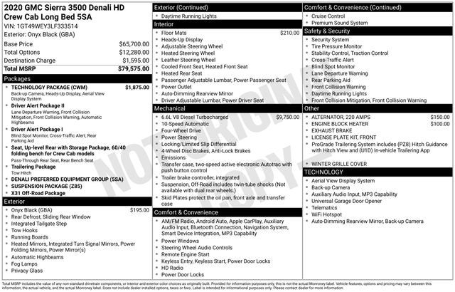 2020 GMC Sierra 3500HD Denali