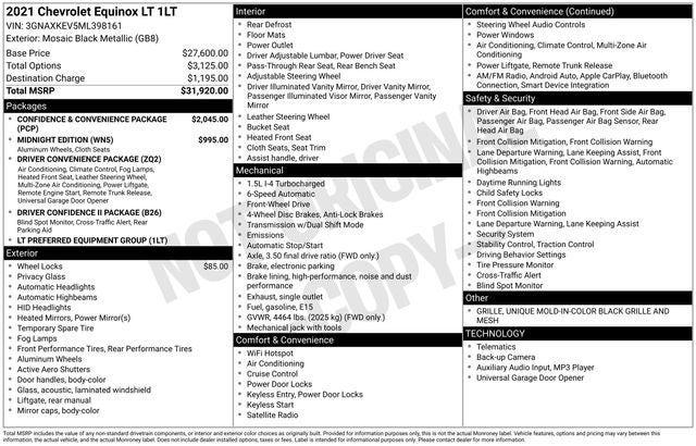 2021 Chevrolet Equinox LT