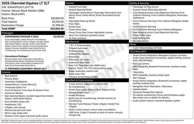 2026 Chevrolet Equinox AWD LT
