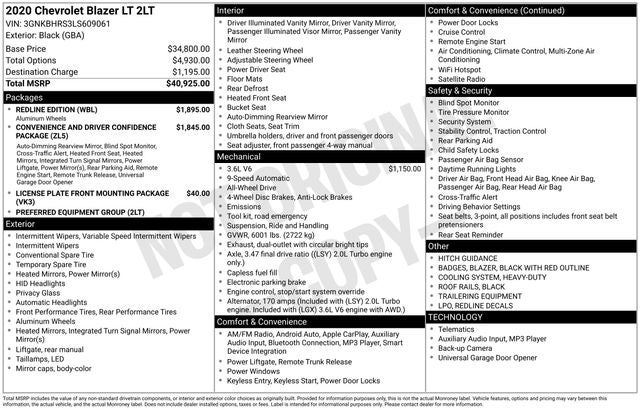 2020 Chevrolet Blazer LT