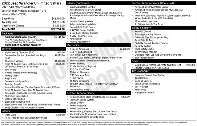 2022 Jeep Wrangler Unlimited Sahara