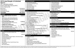 2018 Jeep Wrangler JK Unlimited Sport