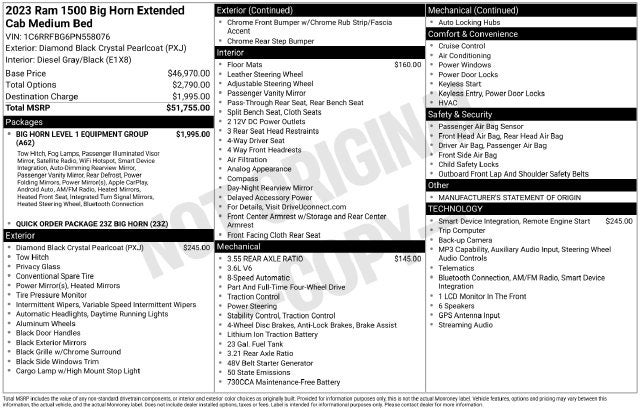 2023 RAM 1500 Big Horn/Lone Star
