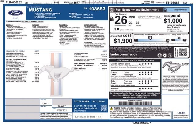 2026 Ford Mustang EcoBoost Premium