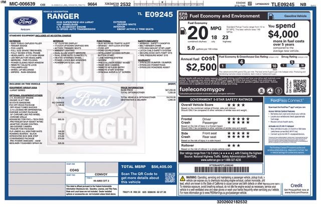 2026 Ford Ranger Lariat 4x4 SuperCrew 5' Box's photo