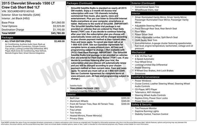 2015 Chevrolet Silverado 1500 LT