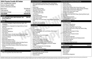 2024 Toyota Corolla SE