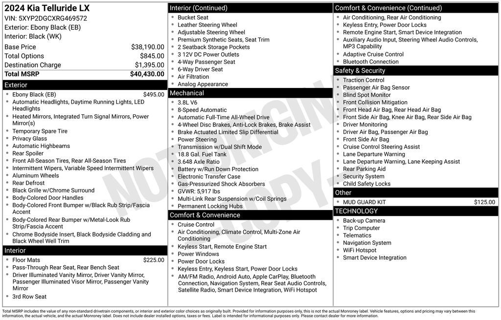 2024 Kia Telluride LX