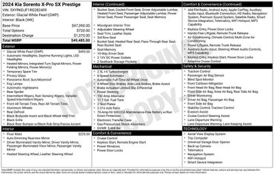 2024 Kia Sorento X-Pro SX Prestige