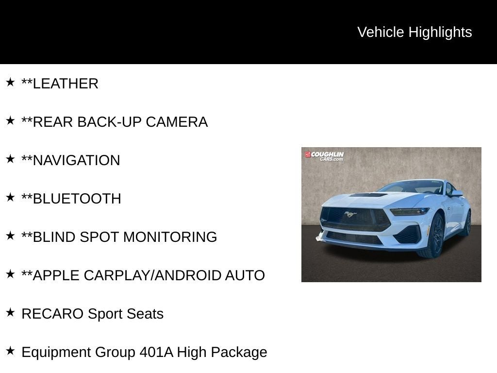2026 Ford Mustang GT Premium Performance Package