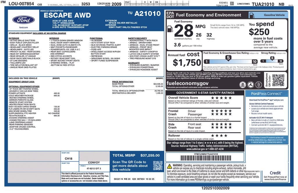 2026 Ford Escape ST-Line AWD