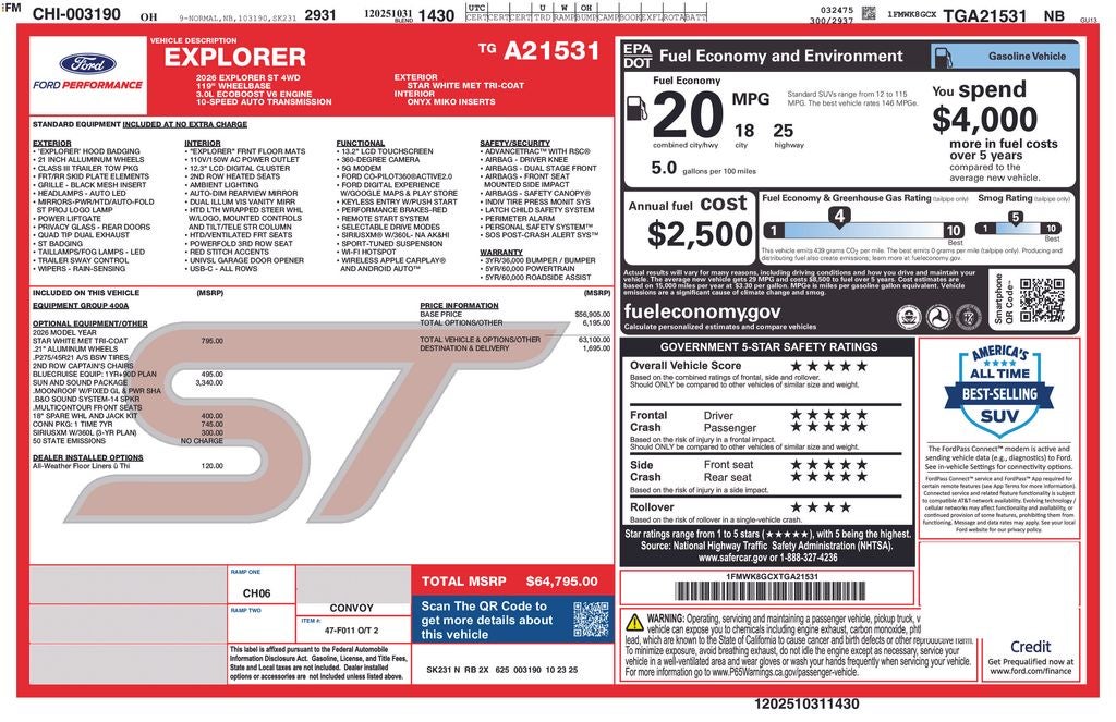 2026 Ford Explorer ST 4WD