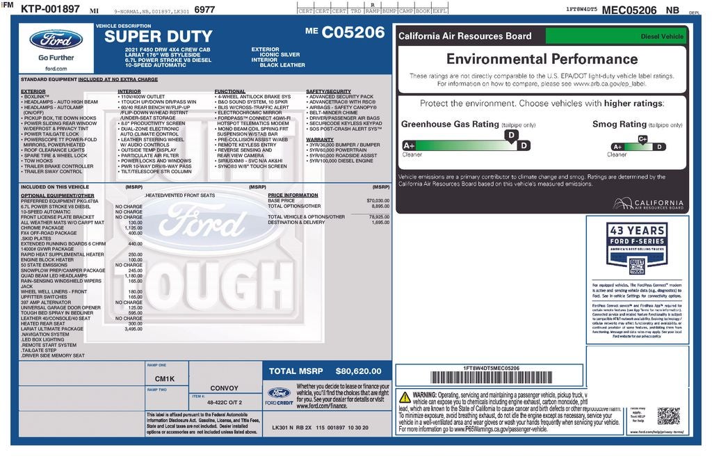 2021 Ford F-450SD Lariat DRW FX4