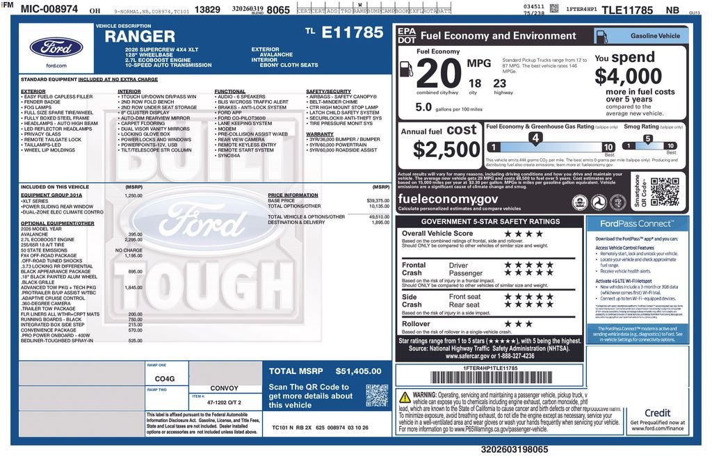 2026 Ford Ranger XLT