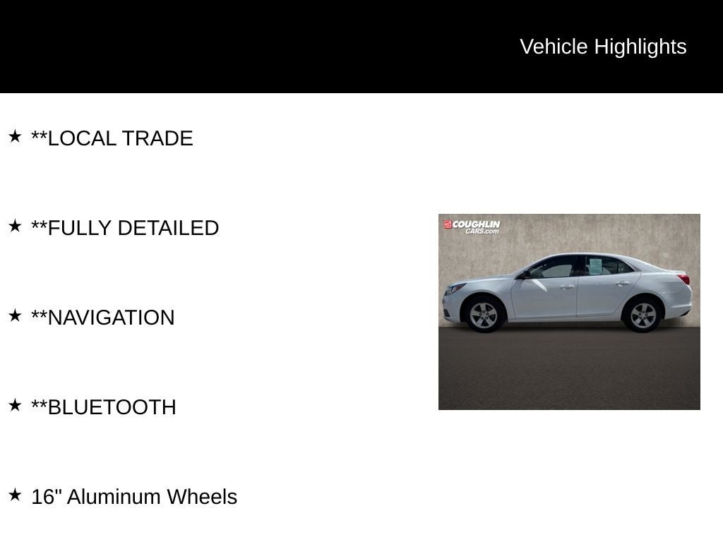 Used 2016 Chevrolet Malibu Limited Fleet with VIN 1G11A5SAXGU141061 for sale in Newark, OH