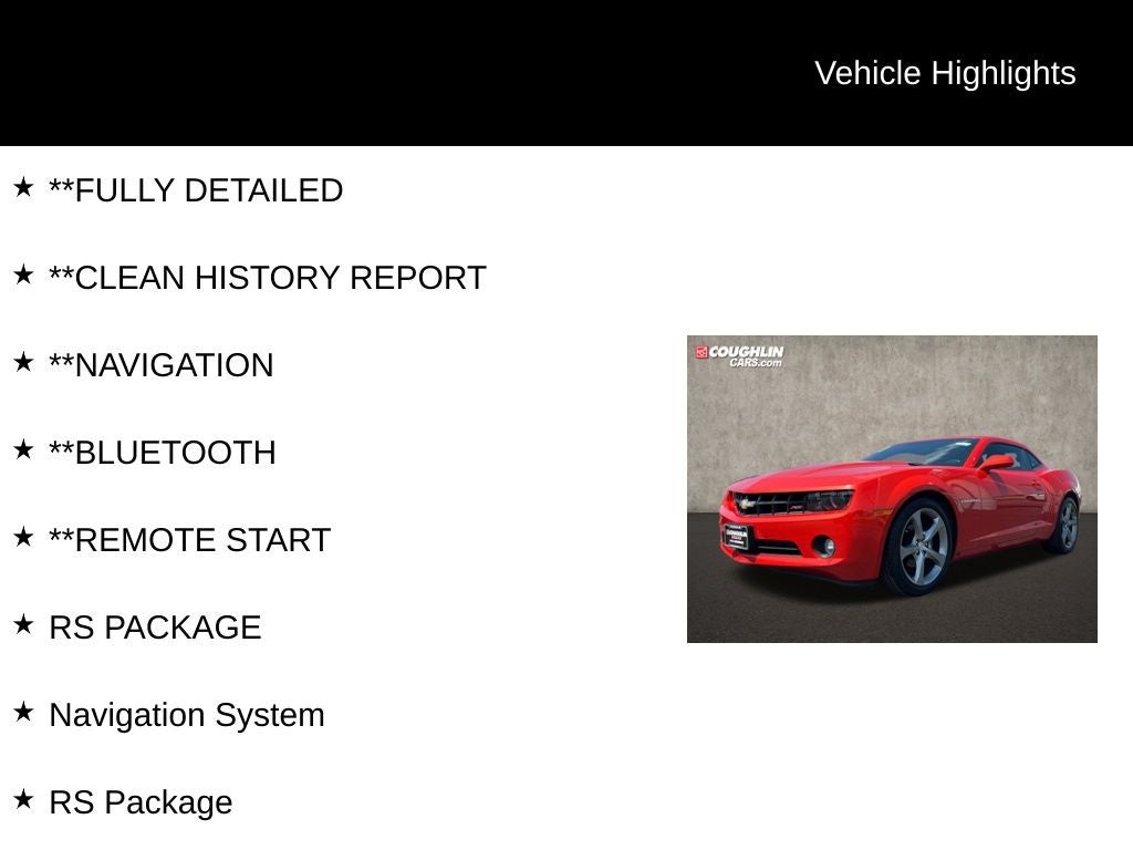 2013 Chevrolet Camaro 1LT