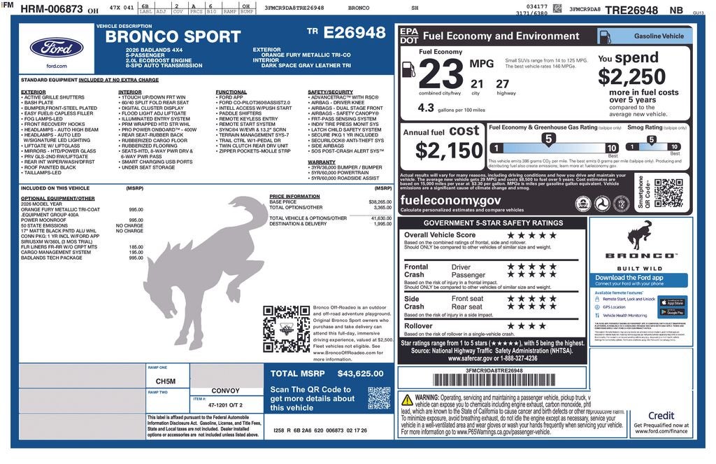 2026 Ford Bronco Sport Badlands
