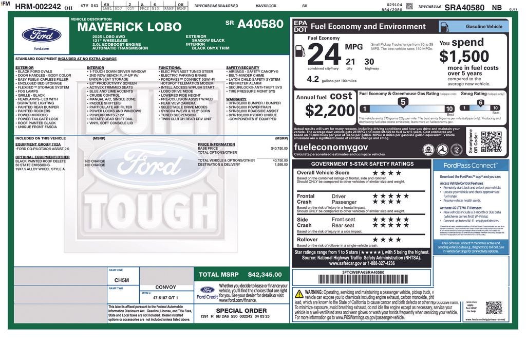 2025 Ford Maverick LOBO