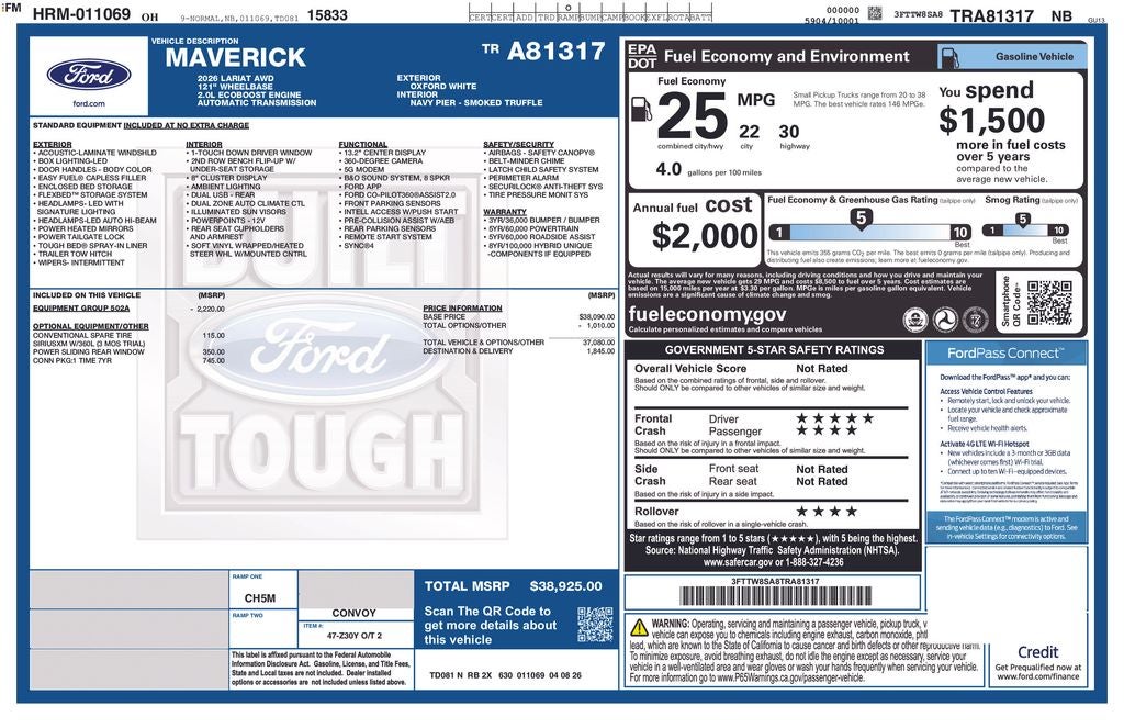 2026 Ford Maverick Lariat