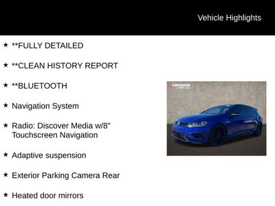 2018 Volkswagen Golf R DCC & Navigation 4Motion