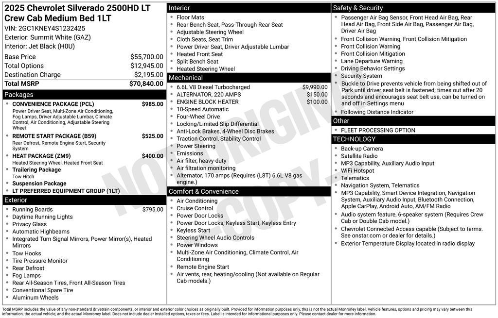 2025 Chevrolet Silverado 2500 HD LT