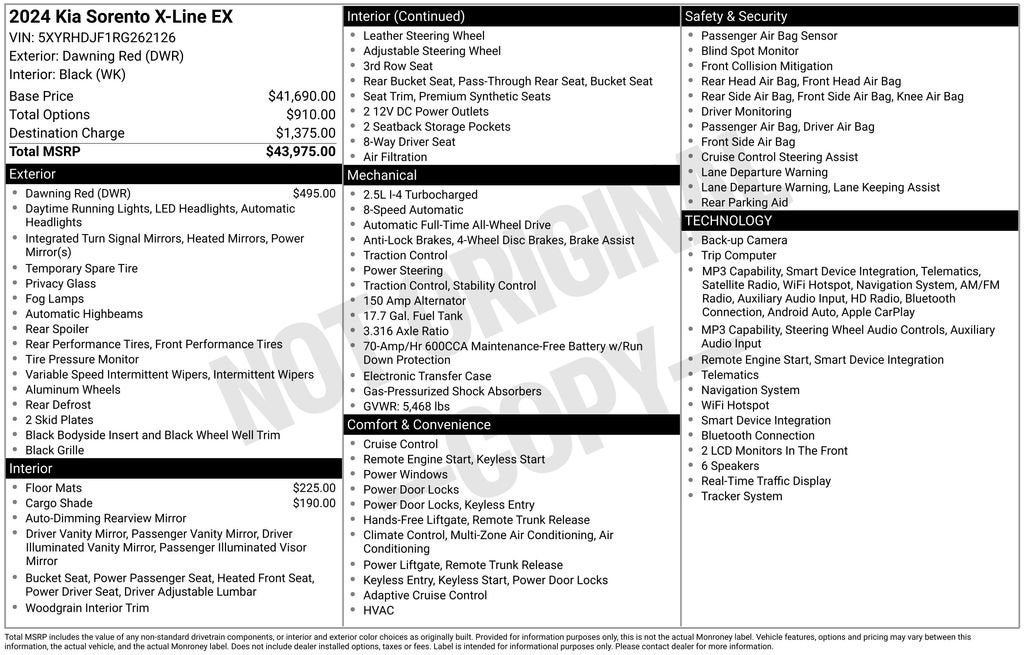 2024 Kia Sorento X-Line EX