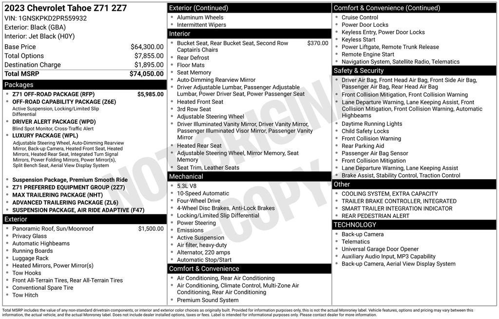 2023 Chevrolet Tahoe Z71