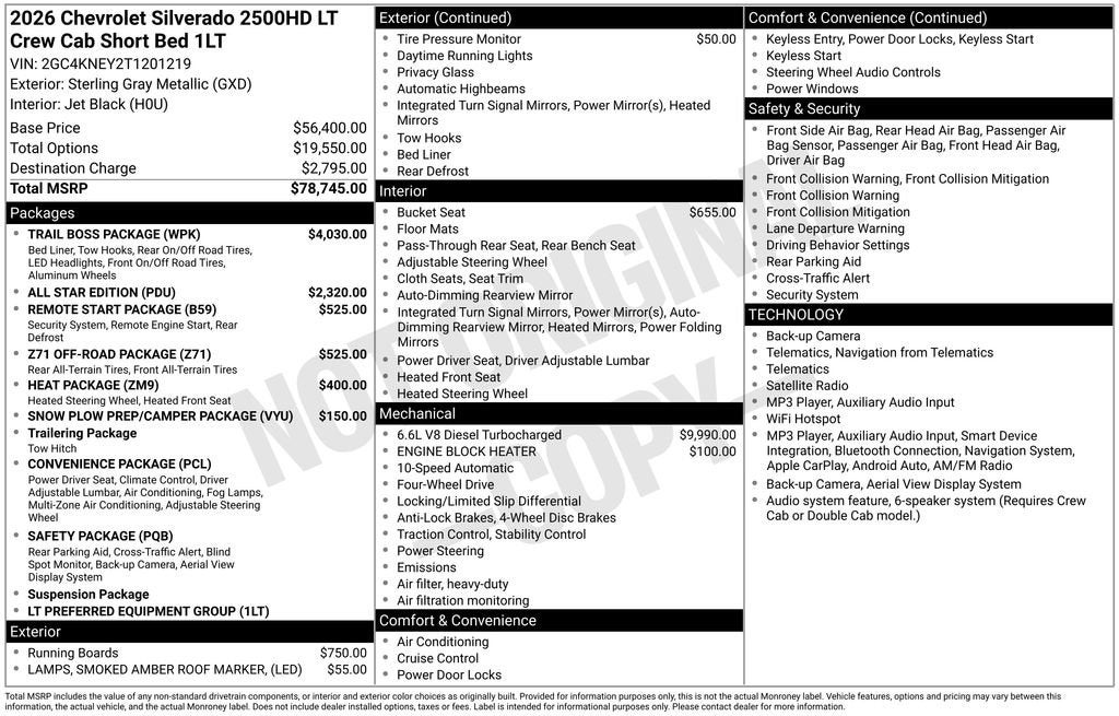 2026 Chevrolet Silverado 2500 HD LT