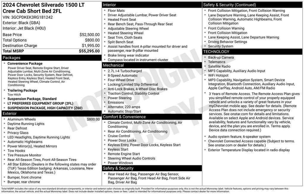 2024 Chevrolet Silverado 1500 LT (2FL)