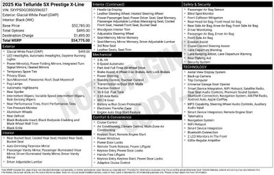 2025 Kia Telluride SX-Prestige X-Line