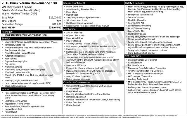 2015 Buick Verano Convenience Group